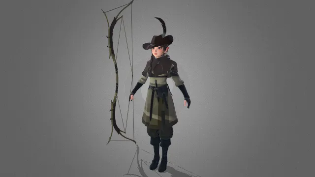 游戏模型 人物模型 猎人小姐 游戏皮肤