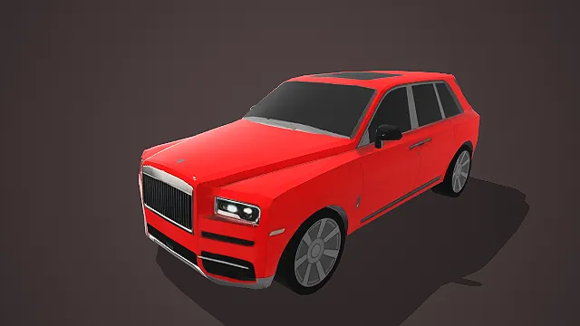 鲜红色豪华 SUV3D 模型