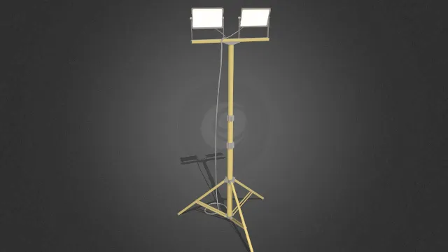 工业立式灯工厂道具模型