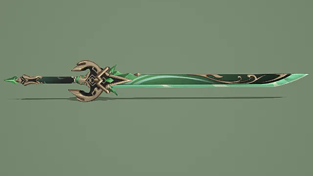 奇幻风格翡翠长剑3D模型