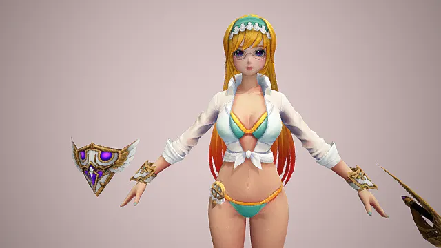 Riah 韩风格人物游戏角色模型
