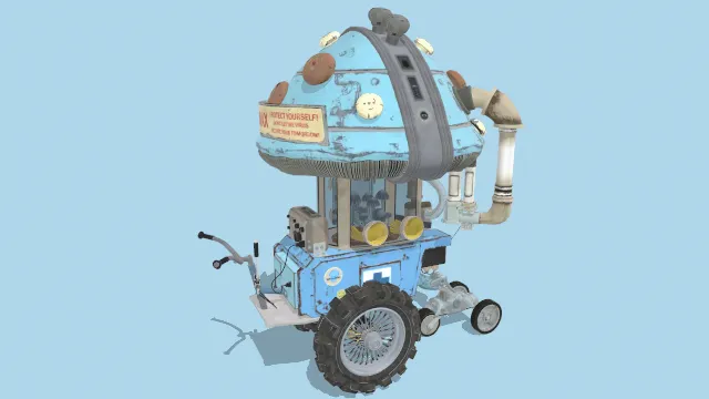 蘑菇生长机车辆科技机器