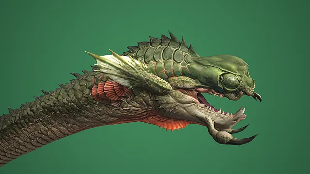 绿鳞棘脊毒蟒  巨蟒模型  阴狠角色  游戏模型  怪物