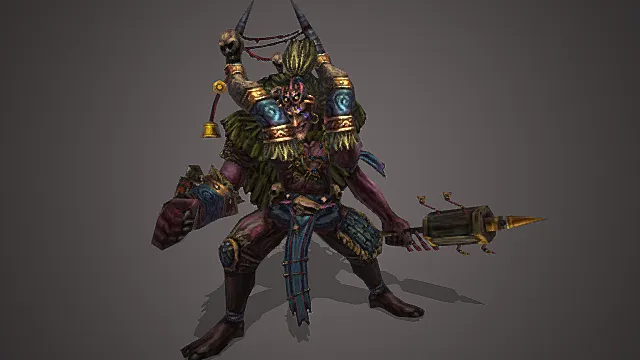 妖界荒祠蛮寨狂祭妖猿巫祝模型