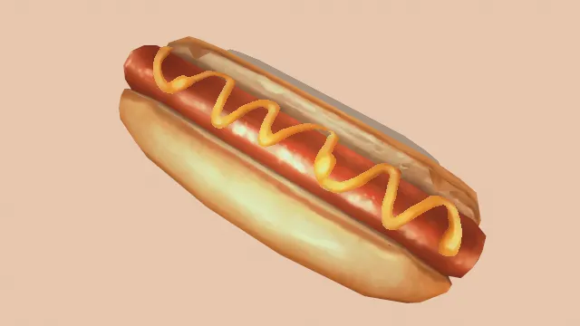 风格化热狗食物早餐烘焙面包