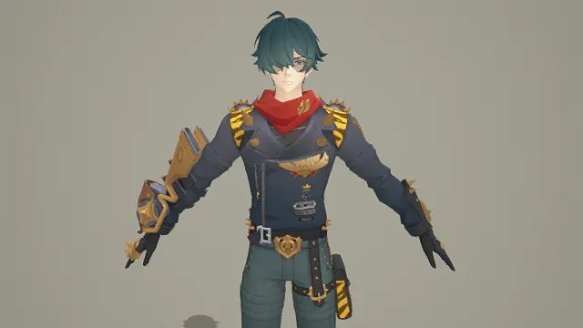 3D卡通风格战士男角色模型，创意设计（3D角色、卡通风格、奇幻风，角色设计主题）