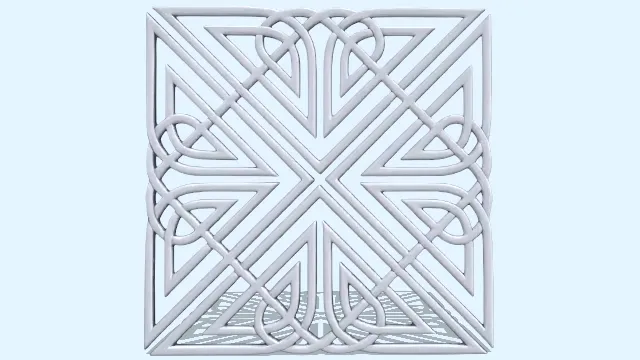 窗户栏杆格栅镂空花纹模型