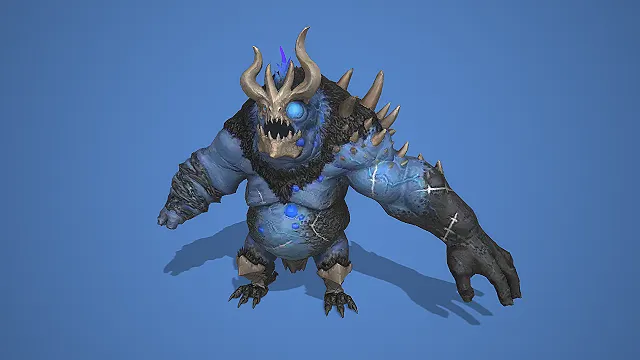 幽蓝魔核巨怪  魔核巨怪模型  暴戾角色  游戏模型  怪物