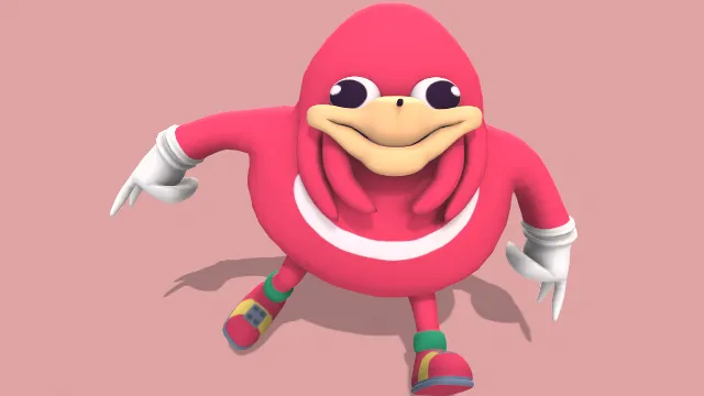 卡通风格化模型乌干达拳击手角色