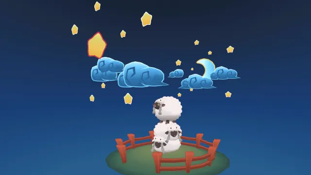 卡通风格游戏角色宝可梦乌洛绵羊场景