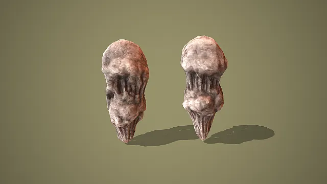 尖底异形溶洞石笋组合洞窟场景装饰模型