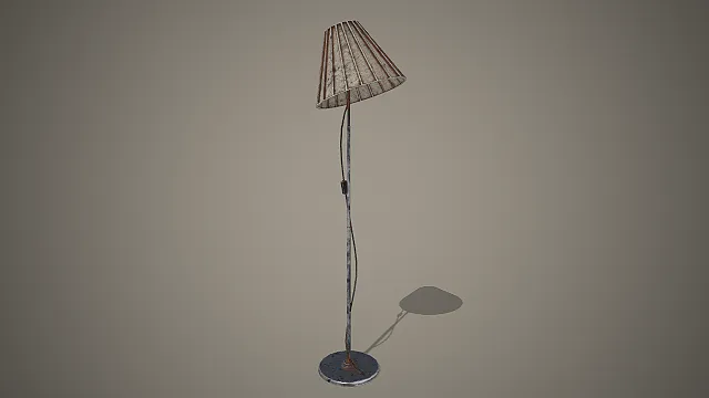 落地灯  磨损纹理  斑驳质感  装饰灯具