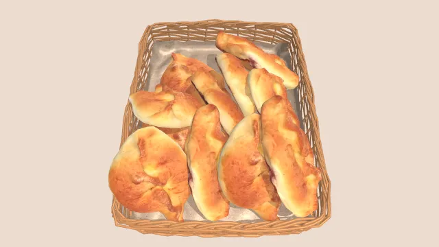 一篮子糕点面包甜点食物