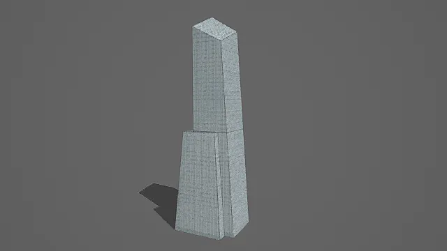 未来拼接风网格多形态摩天楼3D模型