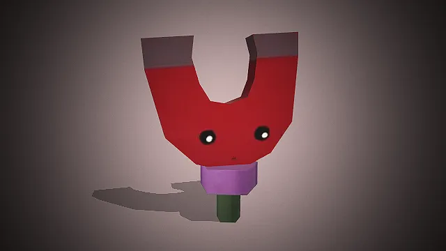 《植物大战僵尸》里 “磁力菇” 的3D模型