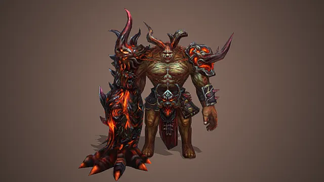 炼狱炎狱裂隙熔火畸变牛魔模型