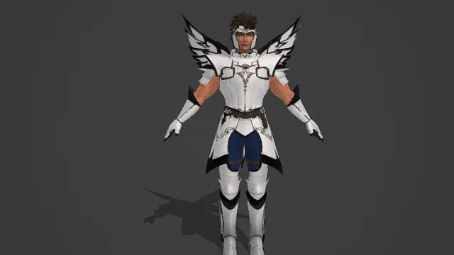 白羽圣骑・英气型奇幻骑士套装