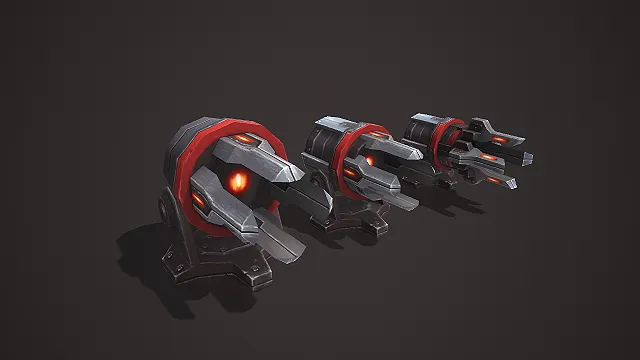 暗黑科幻风多形态监测装置 3D 模型