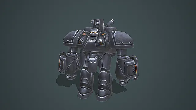 科幻人族重型推进式作战机甲 3D 模型 星际题材攻坚单位素材