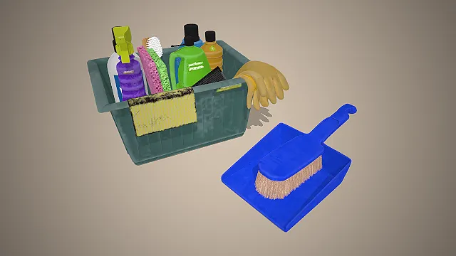 清洁工具套装  塑料收纳篮  家居清洁  簸箕扫帚组合