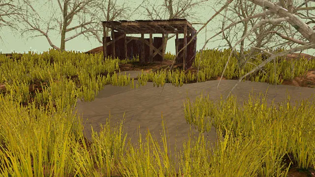   3D写实风野外场景模型，创意设计（3D场景、写实风格、荒凉静谧，自然主题，场景元素）