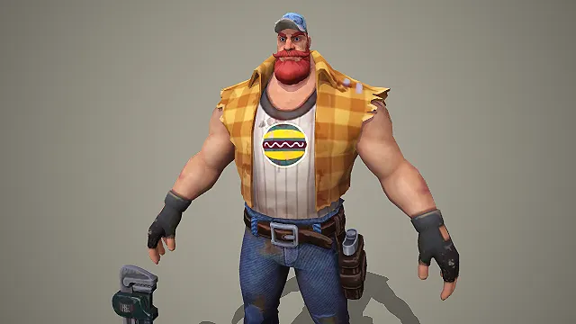 未来科技风壮汉角色模型