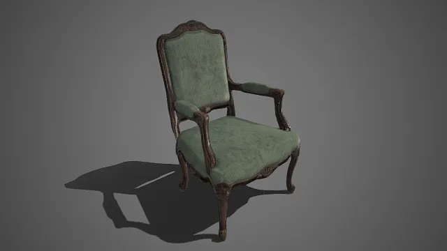 欧式复古风格  扶手椅  深色雕花木质框架  布面软垫  休闲  欧式古典家具  优雅温馨