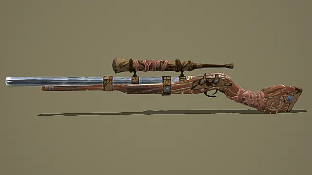 海盗风格复古狙击步枪3D模型