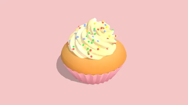 纸杯蛋糕盖有奶油的甜点有糖果烘焙食物