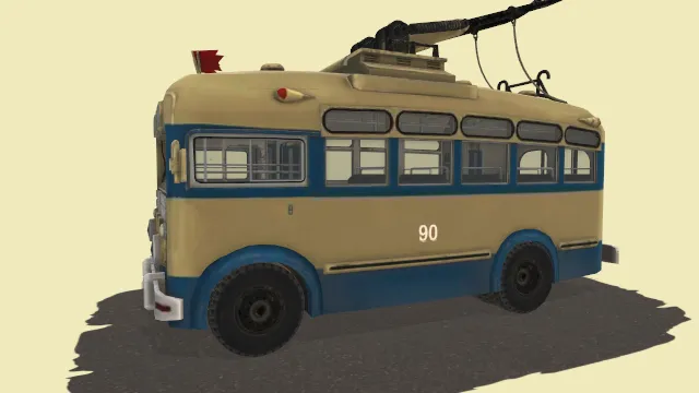 巴士电动公交车汽车交通工具