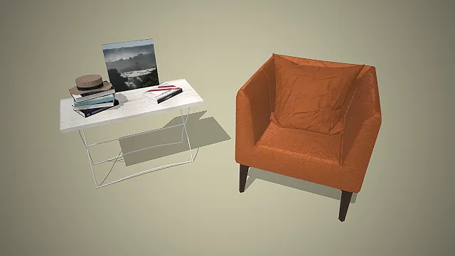 现代简约  单人沙发  布艺抱枕  室内陈设