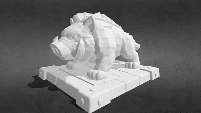 迷你动物 野猪stl.stl