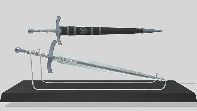 写实风格  长剑  中世纪  冷兵器  花纹设计  展架
