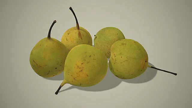 写实风青梨集群3D模型