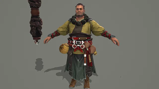 黄衫武僧·豪爽型古风武僧套装