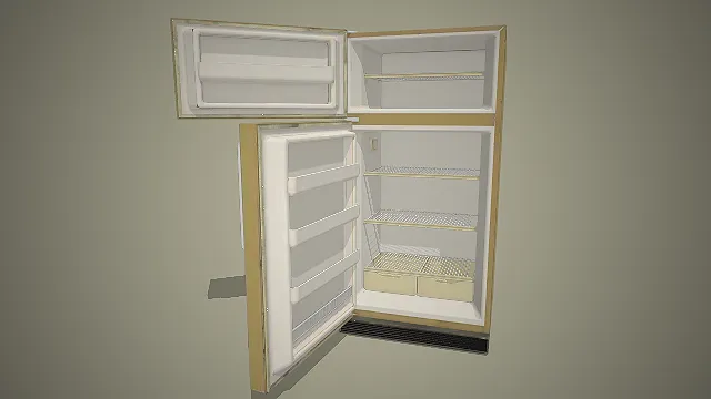 双门顶开冰箱  复古木纹外壳  美式复古风  分层收纳