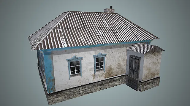 东欧乡村小屋  金属波纹屋顶  废弃建筑  复古民居