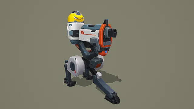 Q版机甲风萌系战斗机器人3D模型
