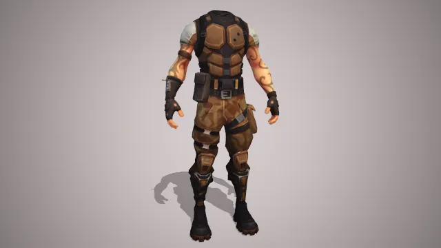 男士棕色战斗服，迷彩工装裤