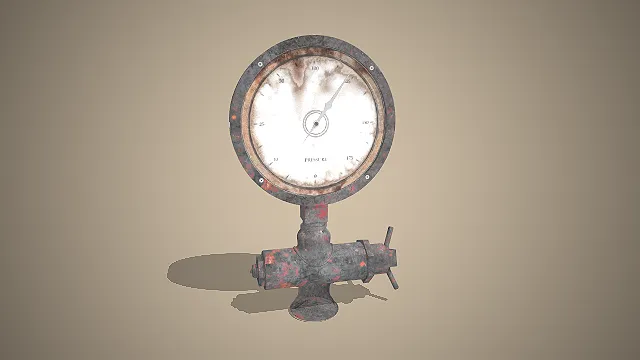 蒸汽朋克  锈蚀压力表  机械装置  复古工业