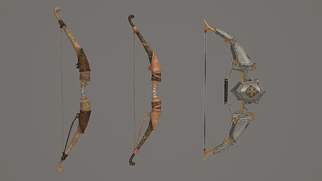 机械弓箭套装游戏武器3D模型 