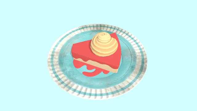 有点脏污的盘子装有完美保存的派蛋糕甜点食物