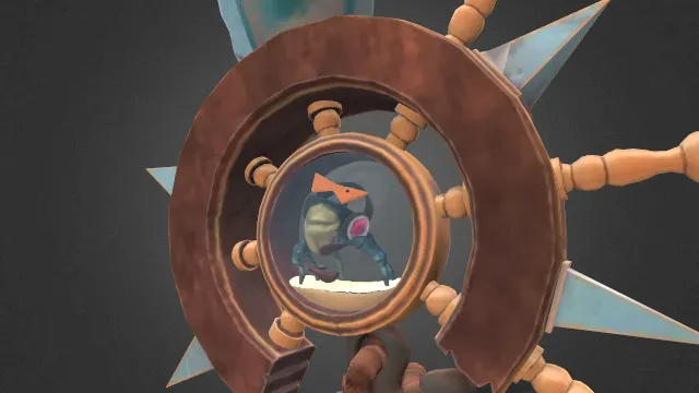 风格化鱼形刀片武器螃蟹动物动画