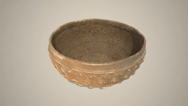 金色碗装商品碗壁有纹路装饰模型