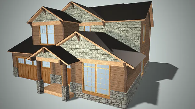 欧式  城堡   独立别墅   3D建模