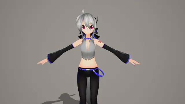 3D卡通风格少女角色模型，创意设计（3D角色、卡通风格、时尚灵动，青春主题，角色元素）