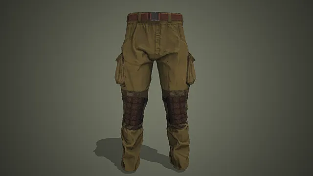 荒野生存特训战术多袋防护裤模型