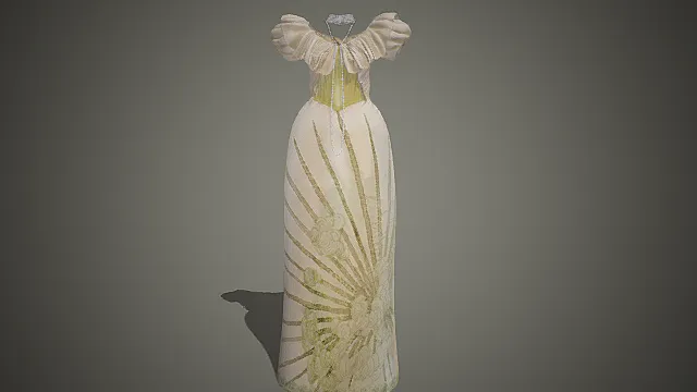 维多利亚时代舞会复古宫廷风礼服模型