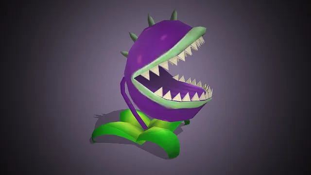 《植物大战僵尸》里 “食人花” 的3D模型