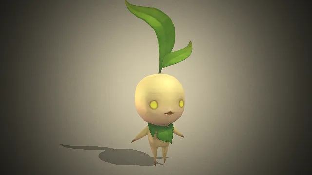 小精灵  萌系植物精灵  豆芽造型  游戏宠物角色  拟人化幼苗